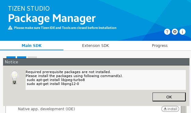 Tizen Package manager